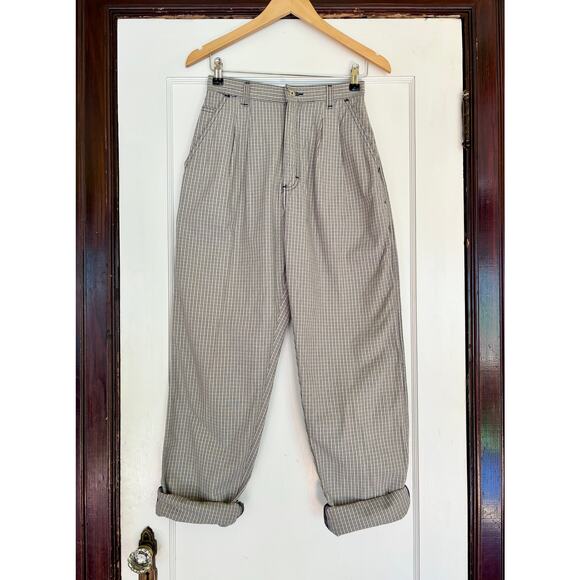 Vintage Rare 90’s Wrangler Gray Plaid Jeans- Size 26/27 - Picture 3 of 6